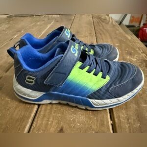 Sketchers Blue and Green Sneakers with Velcro Strap